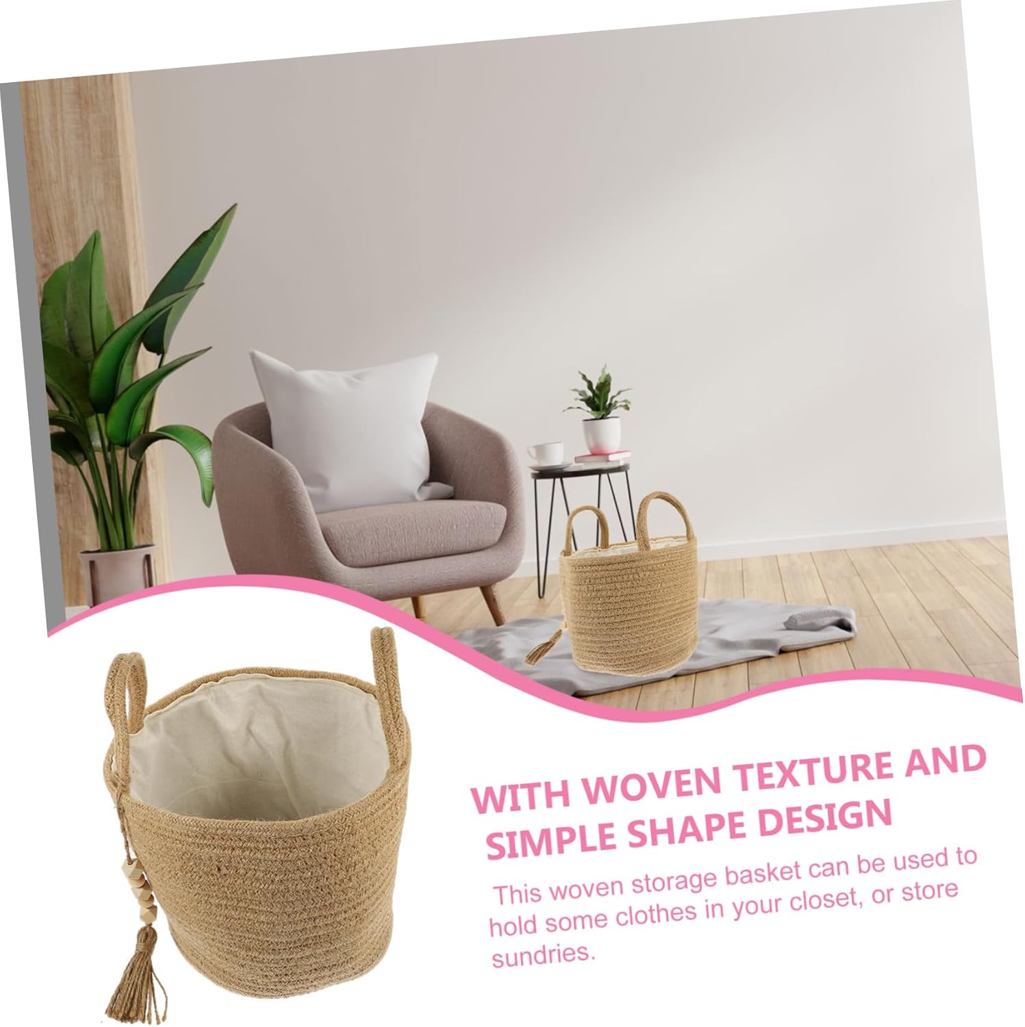 Elegant Aluminum Rope Laundry Basket