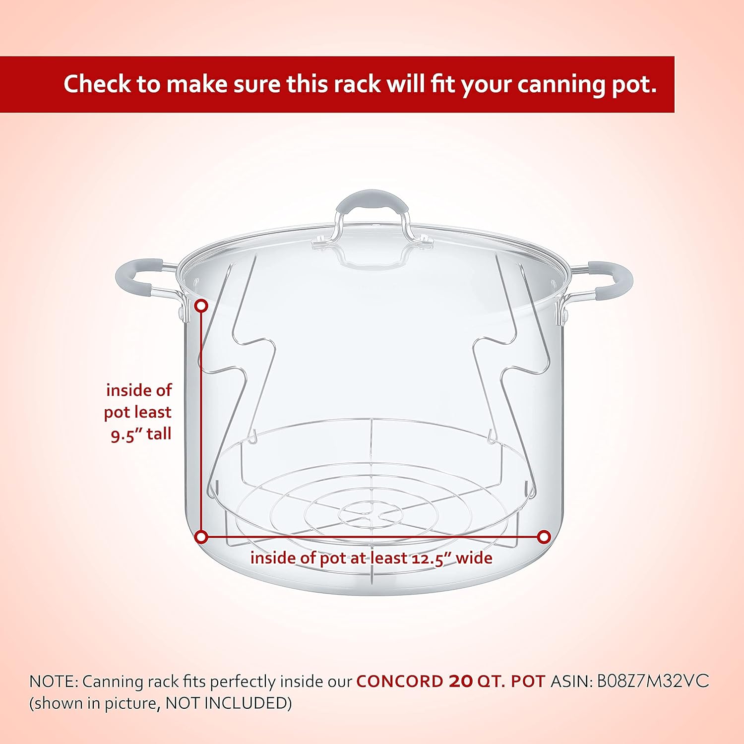 Sturdy 2-Pack Stainless Steel Canning Rack for 12 Pots Jars