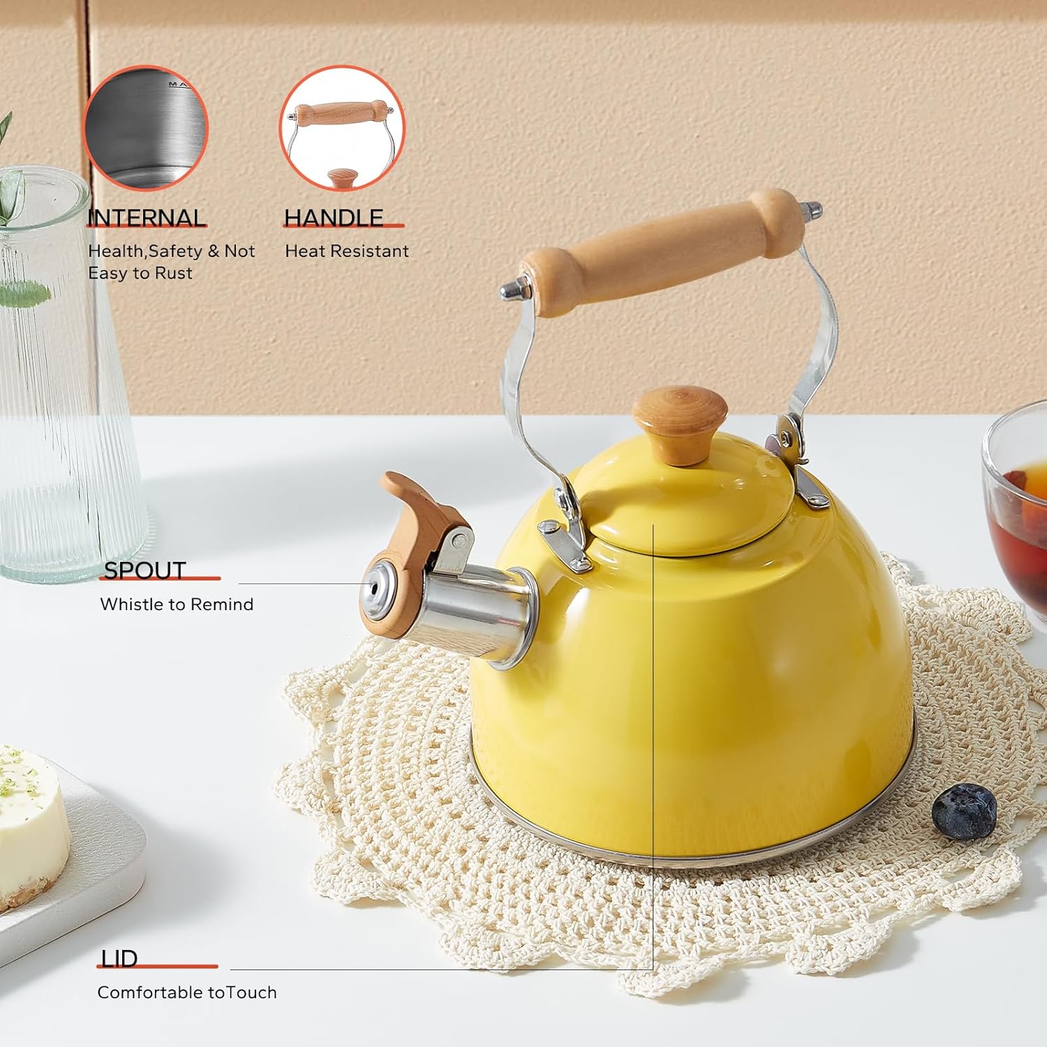 Perfect Ergonomic Design - Rockurwok Tea Kettle