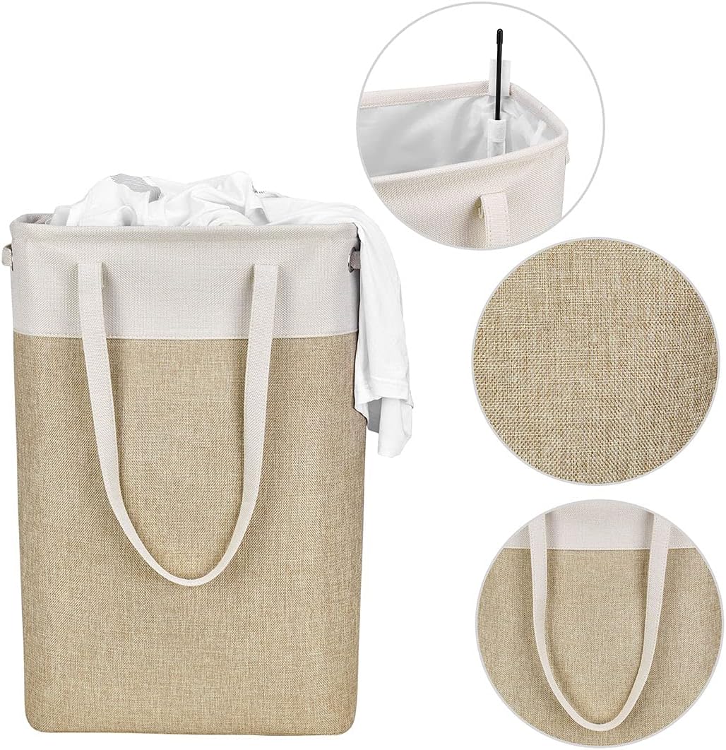BKGOO Collapsible Laundry Basket with Handles for Storage