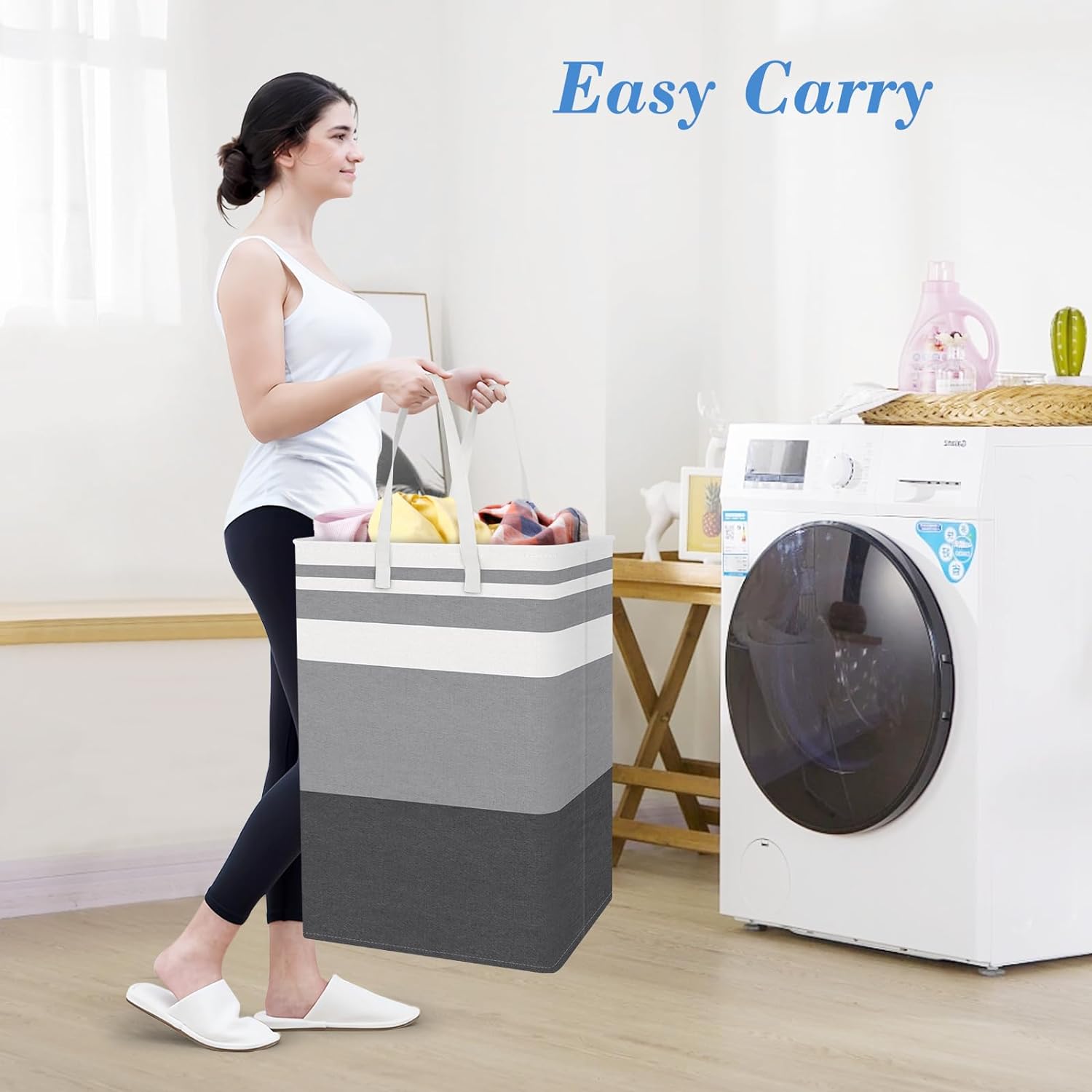 BlissTotes 3-Pack collapsible laundry basket waterproof easy to carry