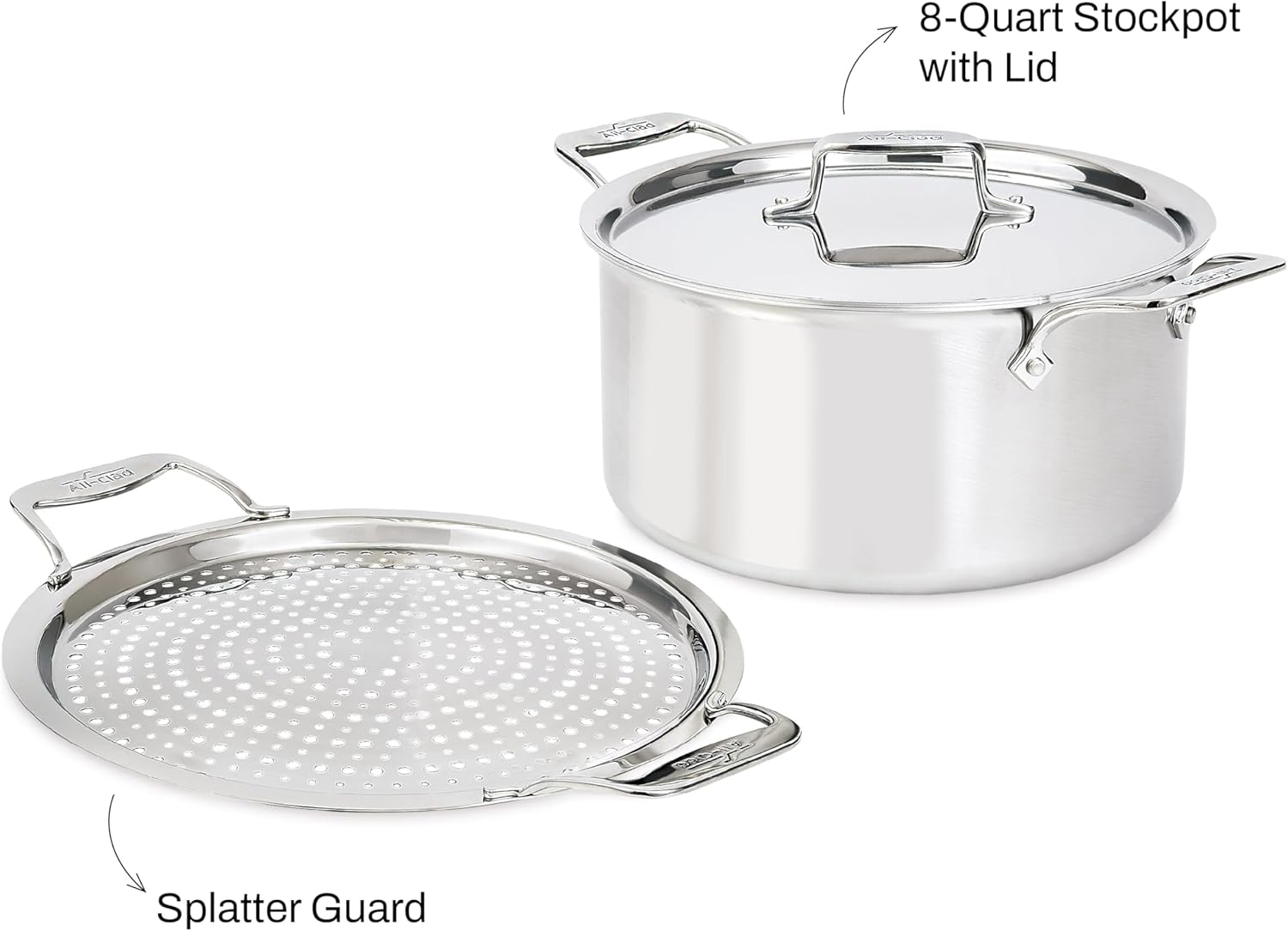 All-Clad D5 Stockpot with Lid and Guards