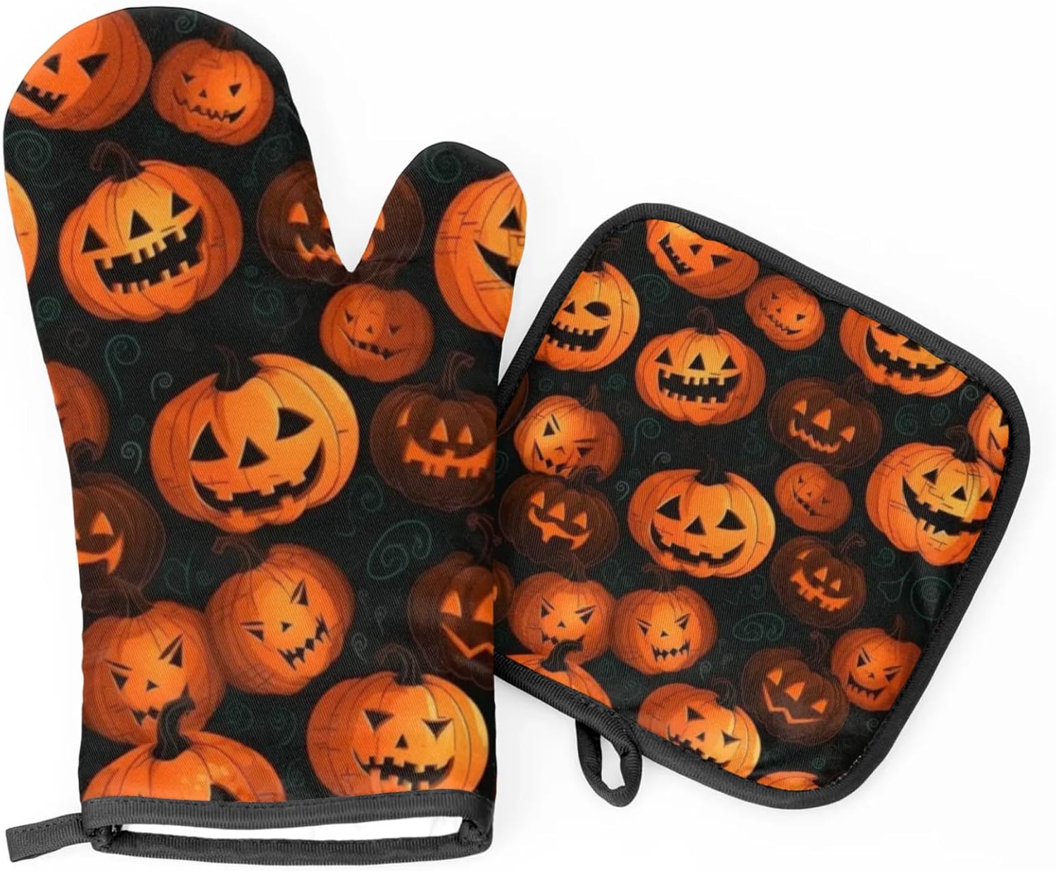 Aglebo Cartoon Halloween - Ppot Holder and Oven Mitt Set