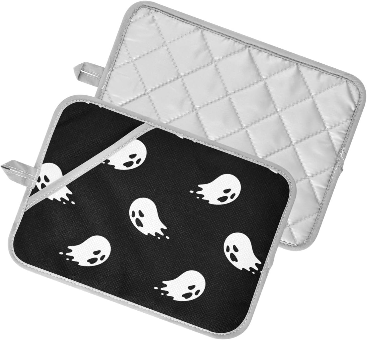 Halloween Spooky Ghost Potholder Set for Oven Mitts
