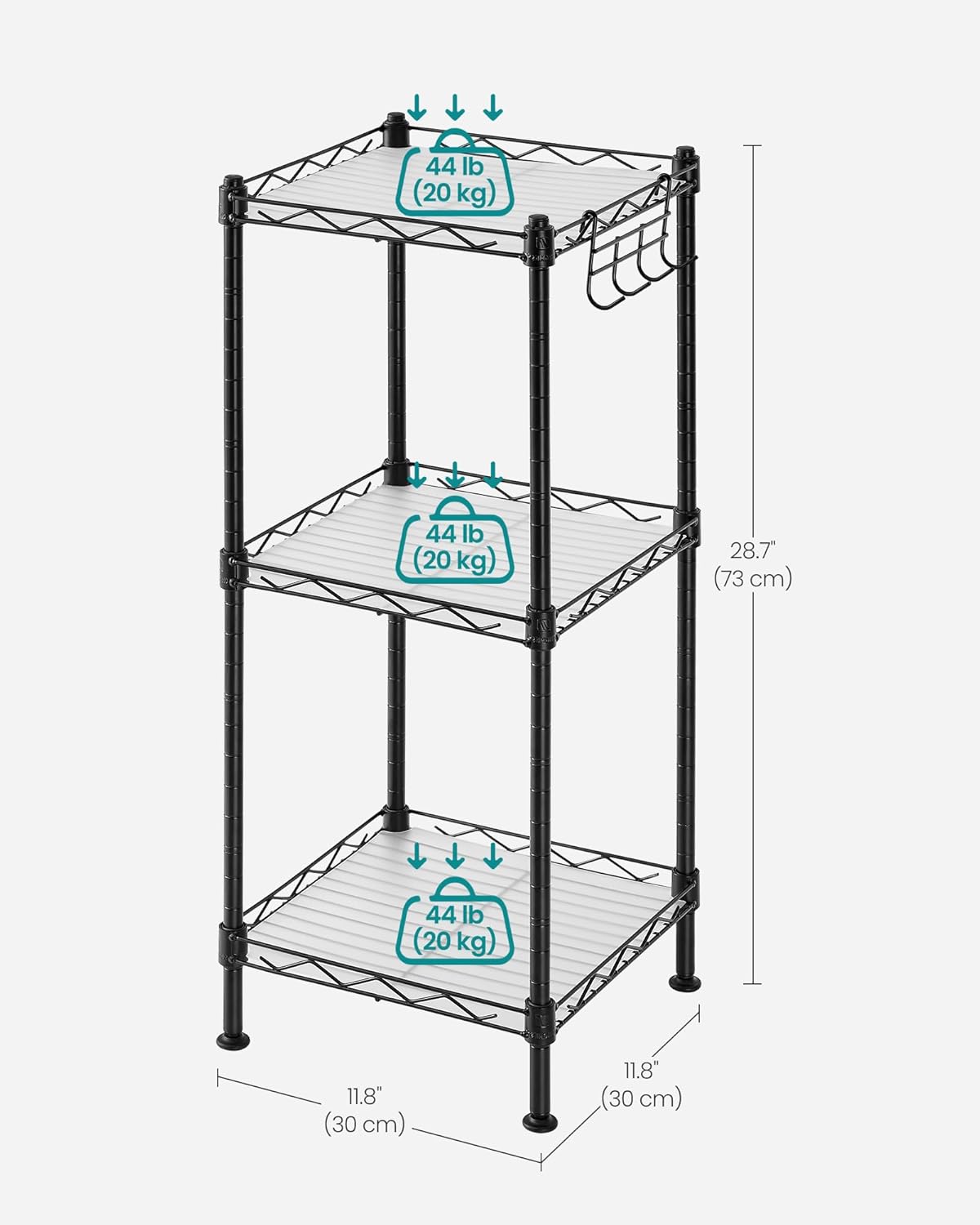 Space-Saving 3-Tier Bathroom Shelf for Small Spaces