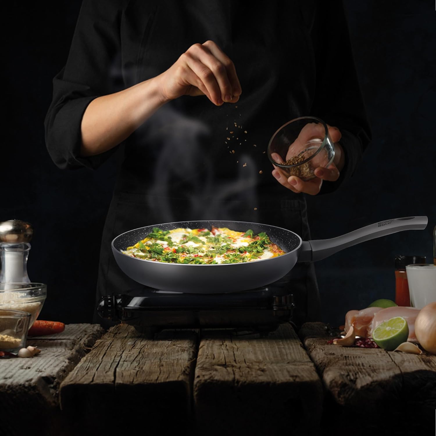 MILTON Pro Cook 8-inch Nonstick Frying Pan with Lid