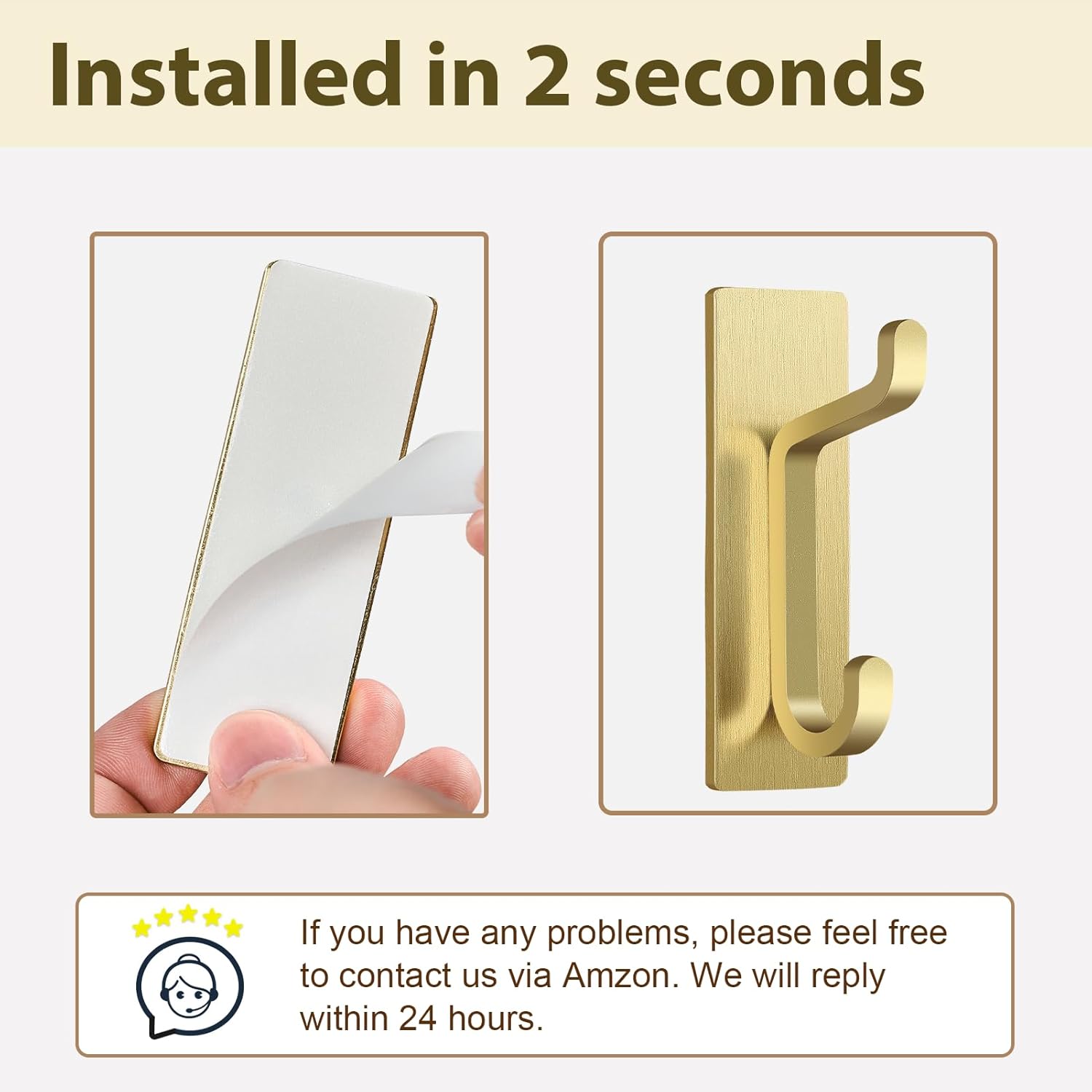 Josmimic - Adhesive Towel Hooks Perfect for Everyday Use