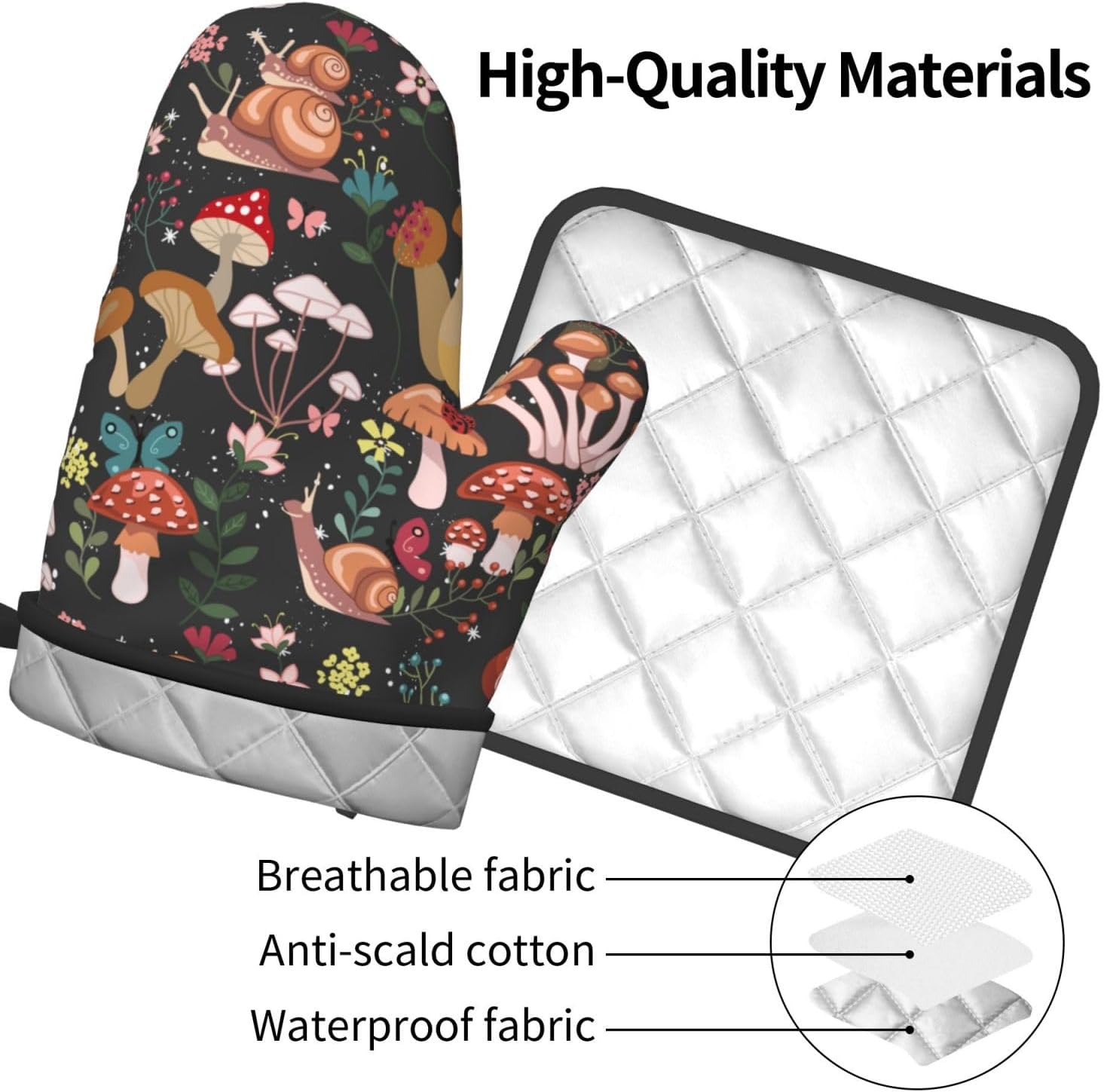 Aoojanu 2 Set Pot Holders Oven Mitts