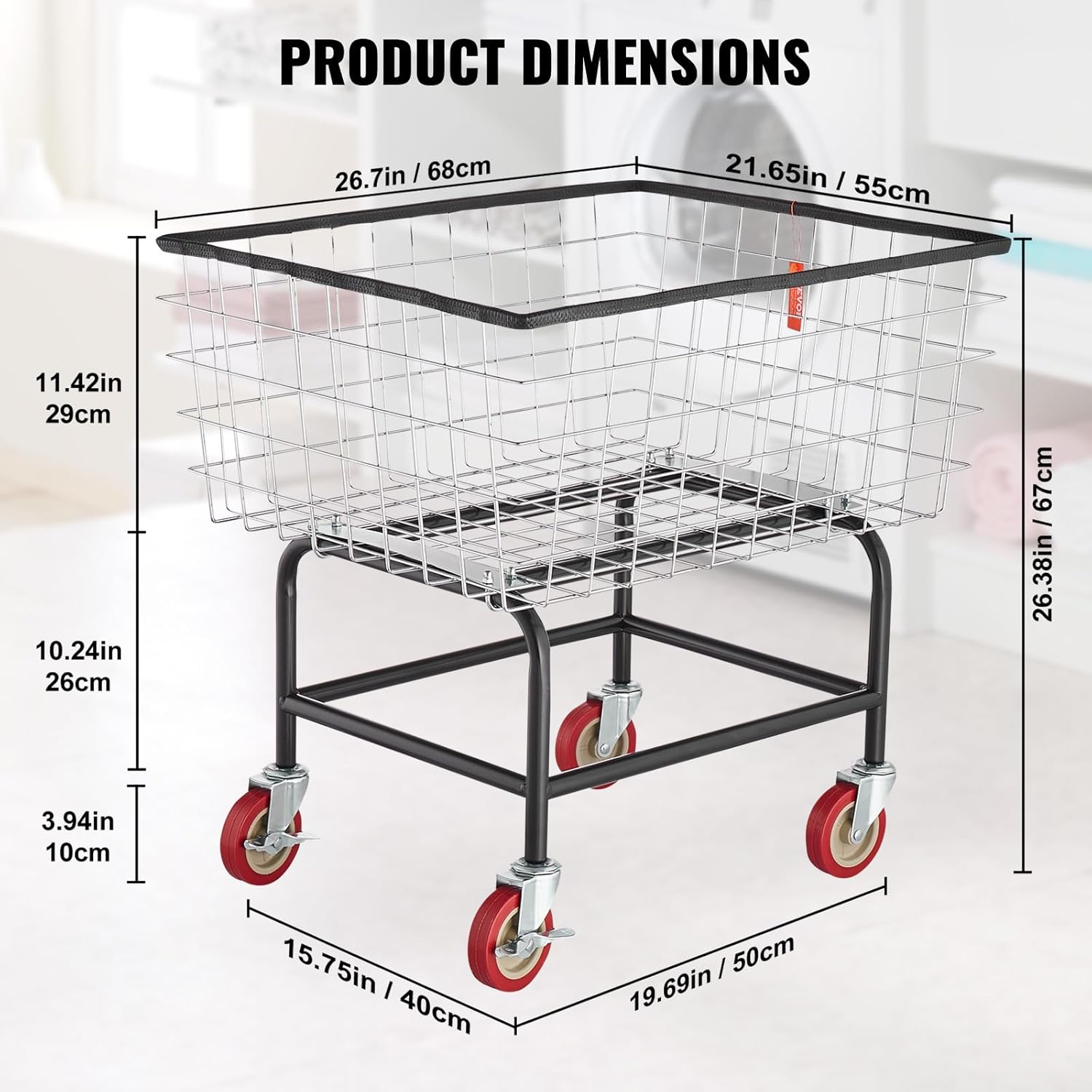 VEVOR Multi-Functional Wire Laundry Cart