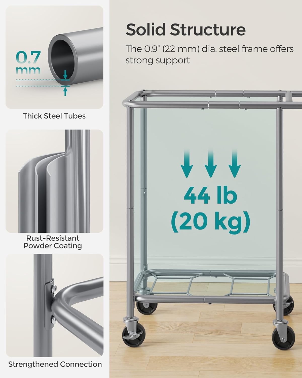 Versatile Durable 37-Gallon Laundry Hamper for Big Families