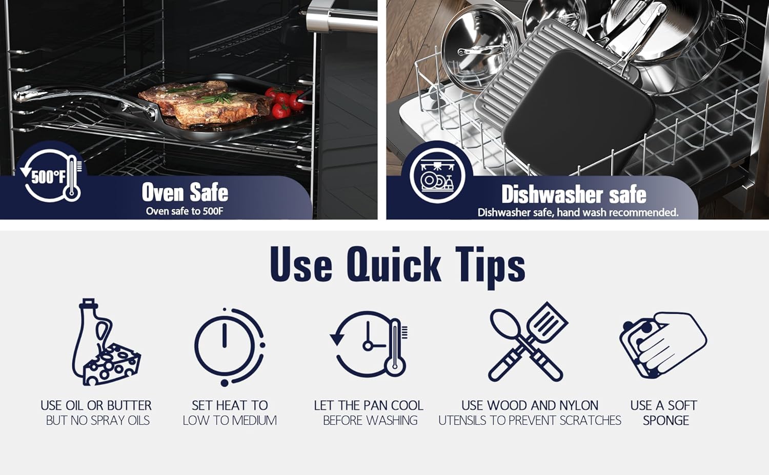 Cooks Standard Nonstick Griddle Pan Black