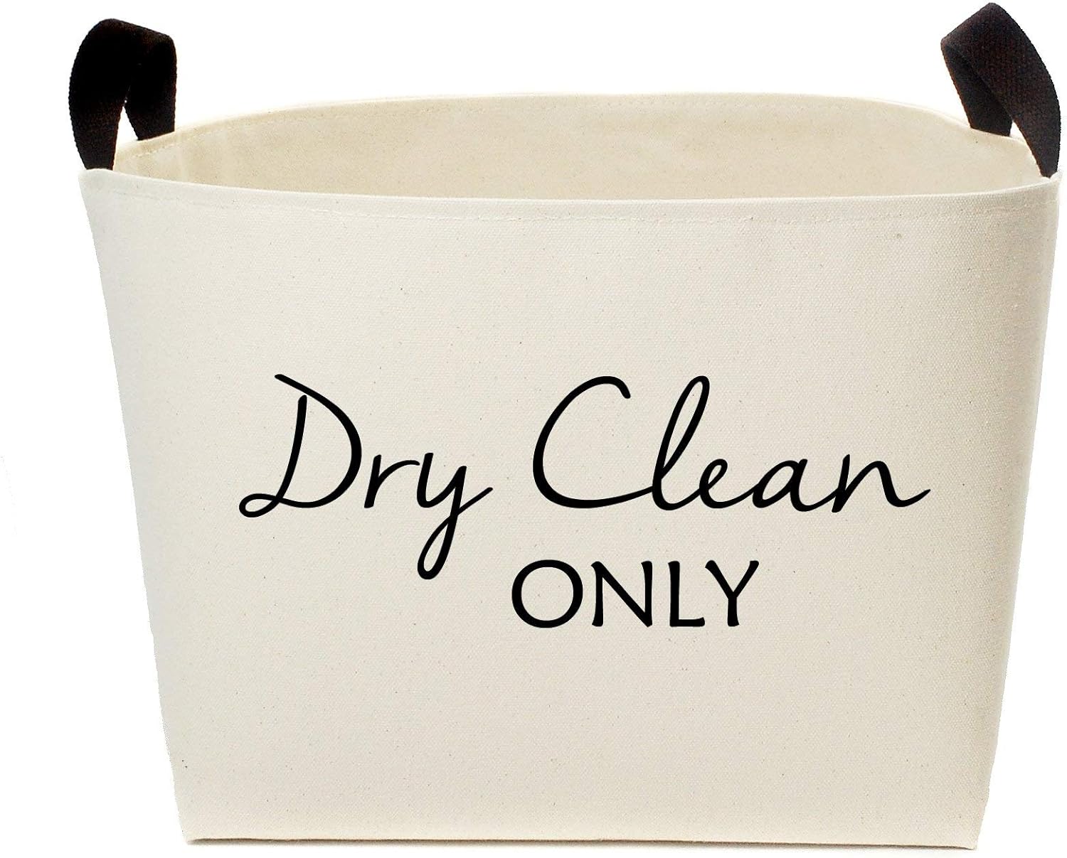 Dry Clean Only Canvas Laundry Basket - Unbleached Cotton