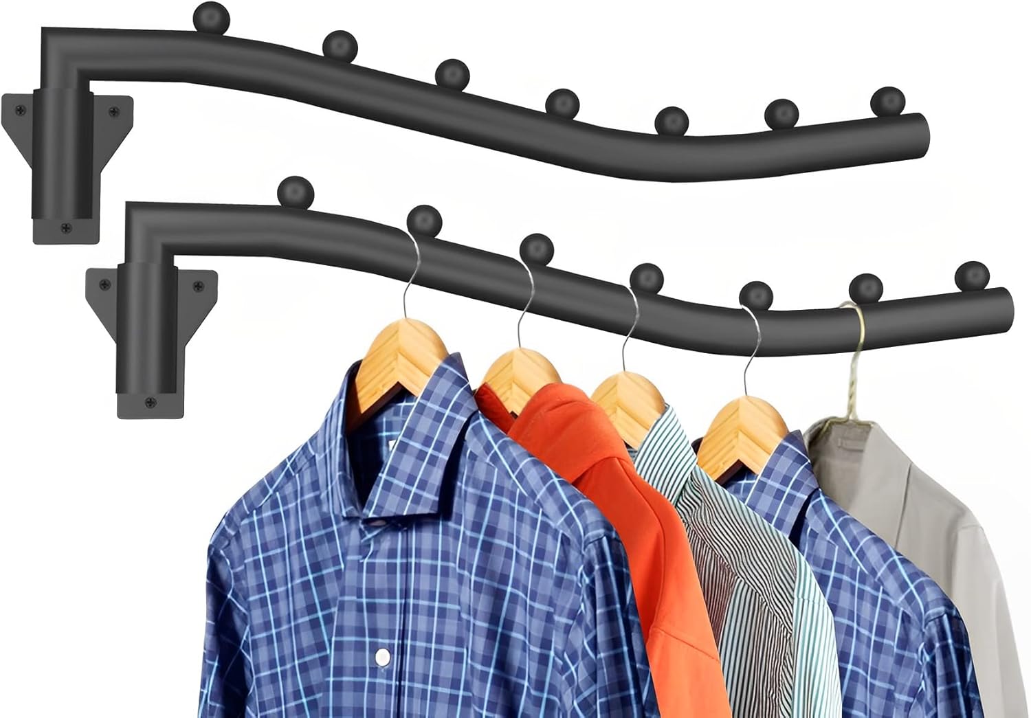 Space Saving Folding Clothes Hanger Rack