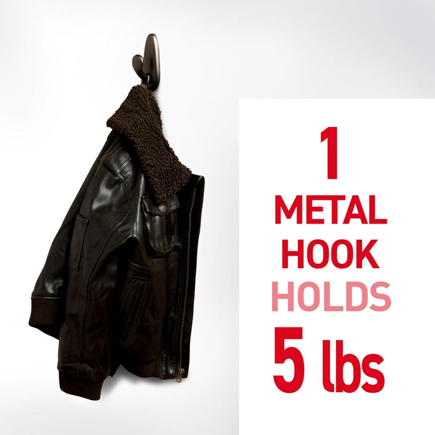 Command Style 5lb Large Brushed Nickel Metal Hooks