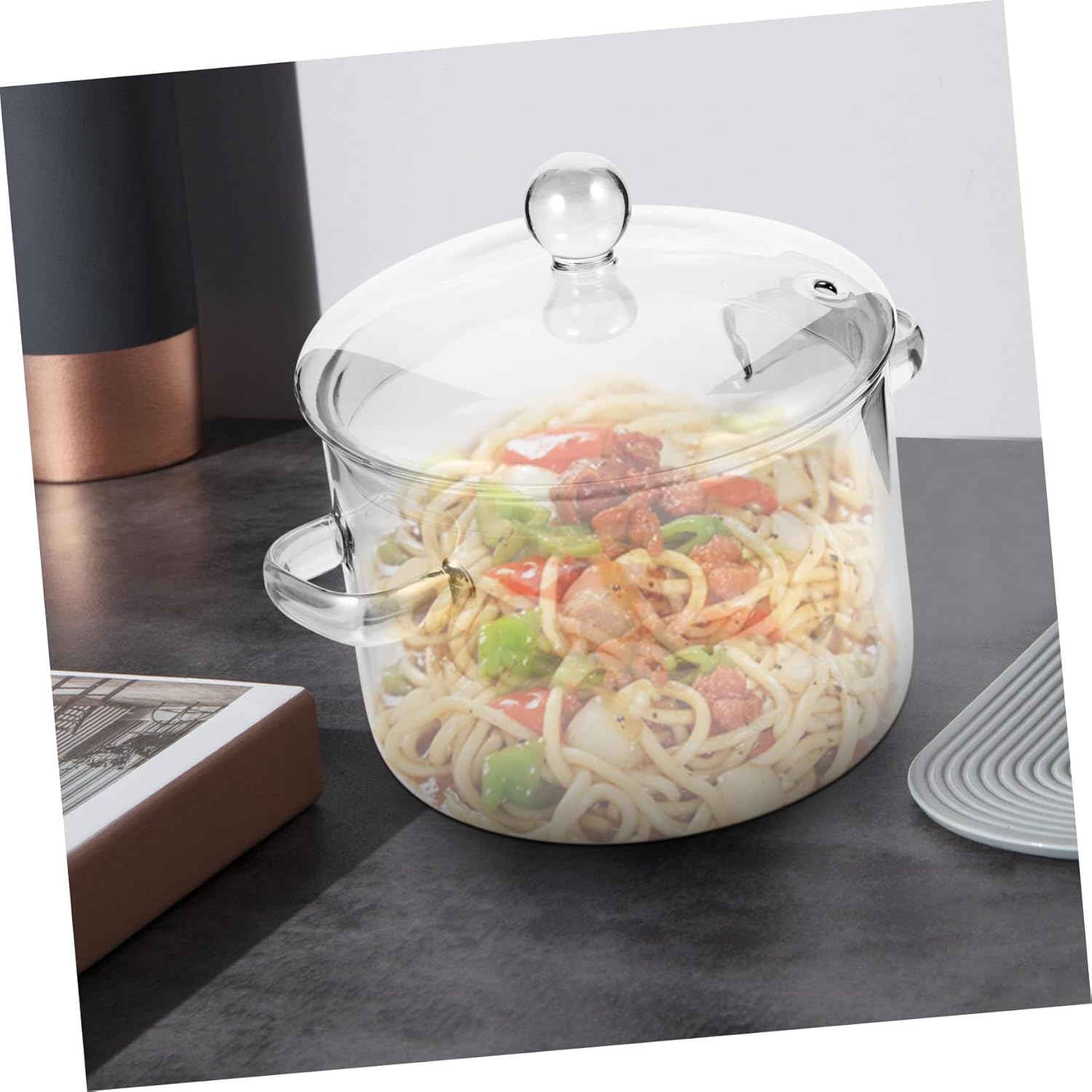 Premium High-Borosilicate Glass Stew Pot for Home Cooking