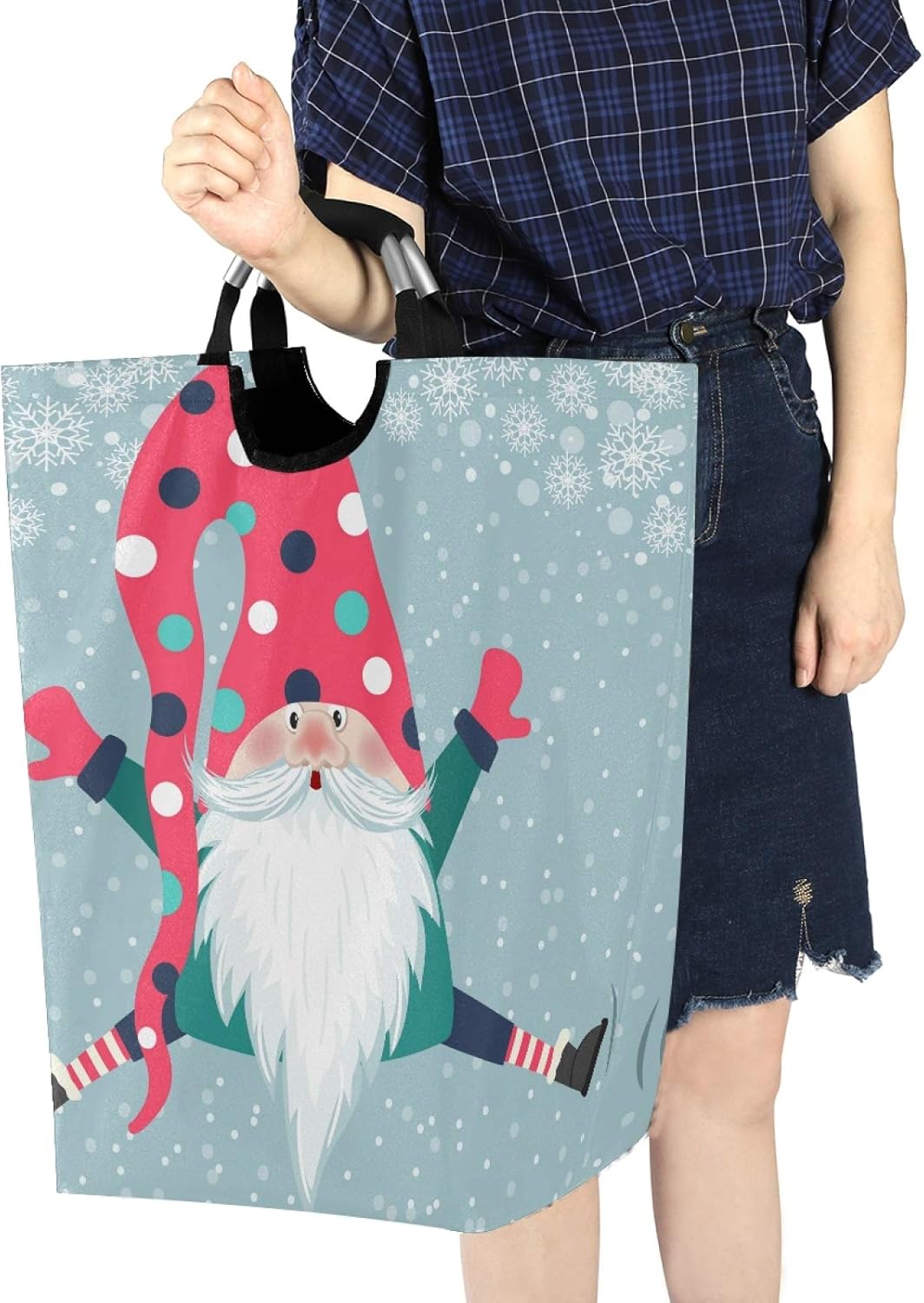 Christmas Gnome Foldable Laundry Basket - Eco-Friendly Storage Solution