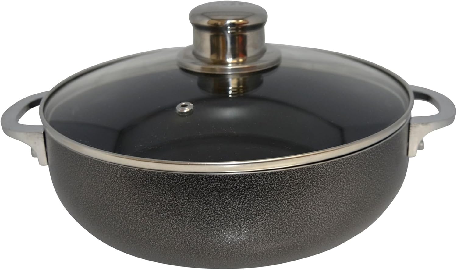 IMUSA 32Qt Nonstick Charcoal Dutch Oven with Glass Lid