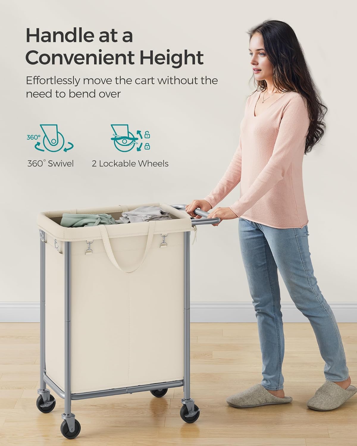 Versatile Durable 37-Gallon Laundry Hamper for Big Families