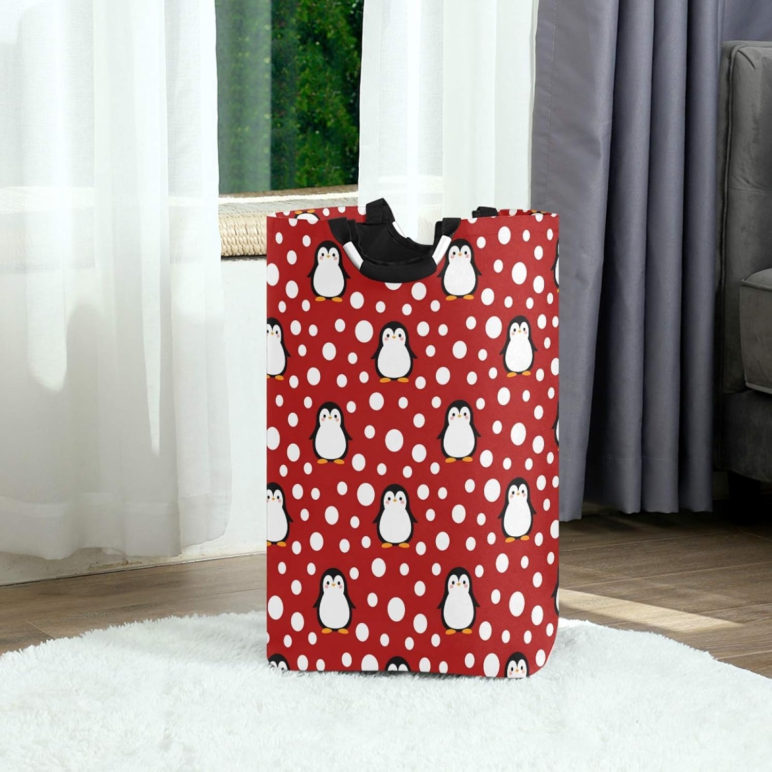 Susiyo Cute Penguin Collapsible Laundry Hamper for Home Organization