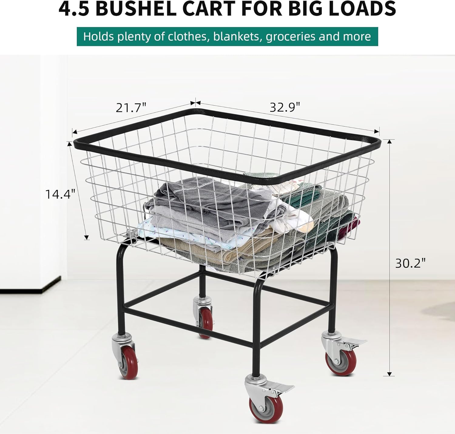 YITAHOME Wire laundry basket Durable Spacey for Home Commercial Use