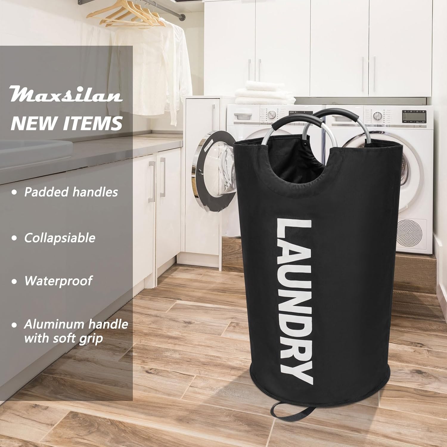 Maxsilan Durable 90L Large Laundry Basket