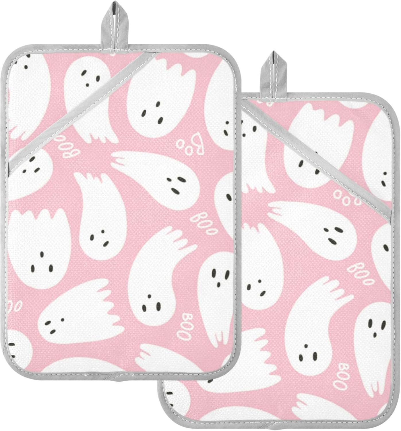 Sweet Halloween Pink Potholders Heat-Resistant Kitchen Pots Pans