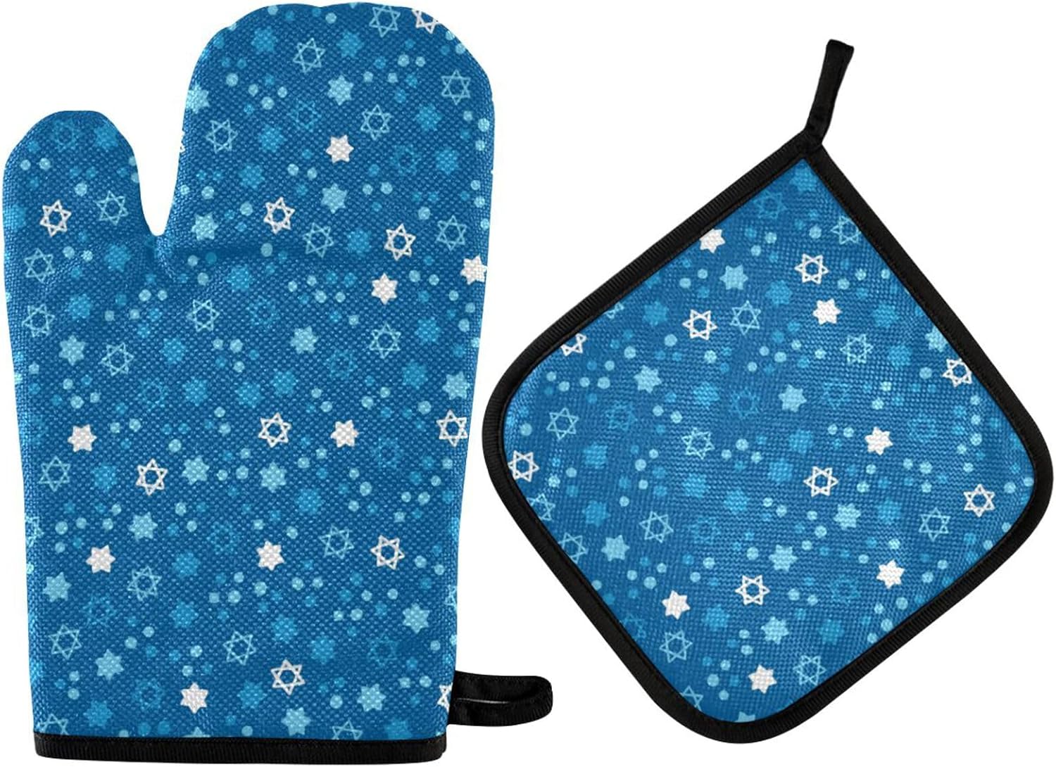 Hanukkah Heat-Resistant 2-Piece Oven Mitt Set