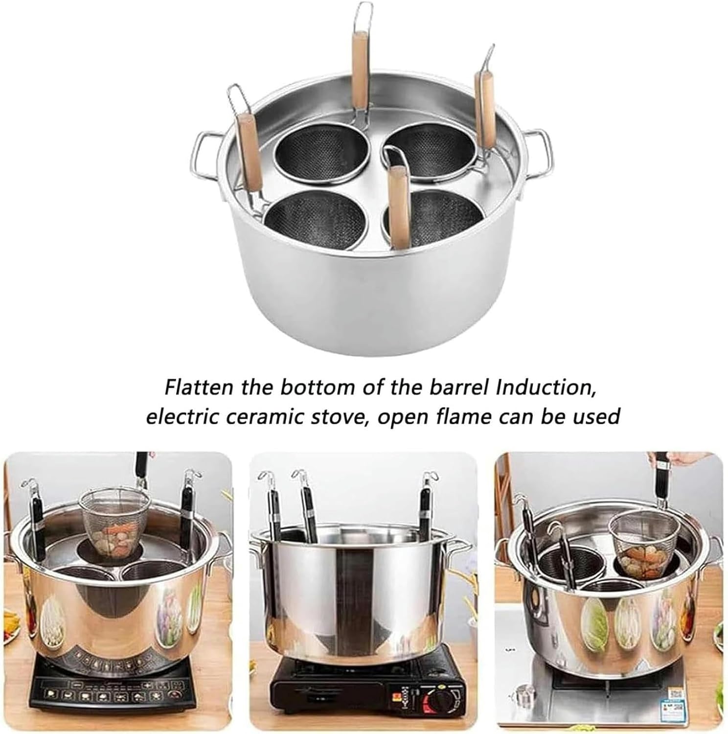 3-Piece Stainless Steel Pasta Cookware Set for Kitchen