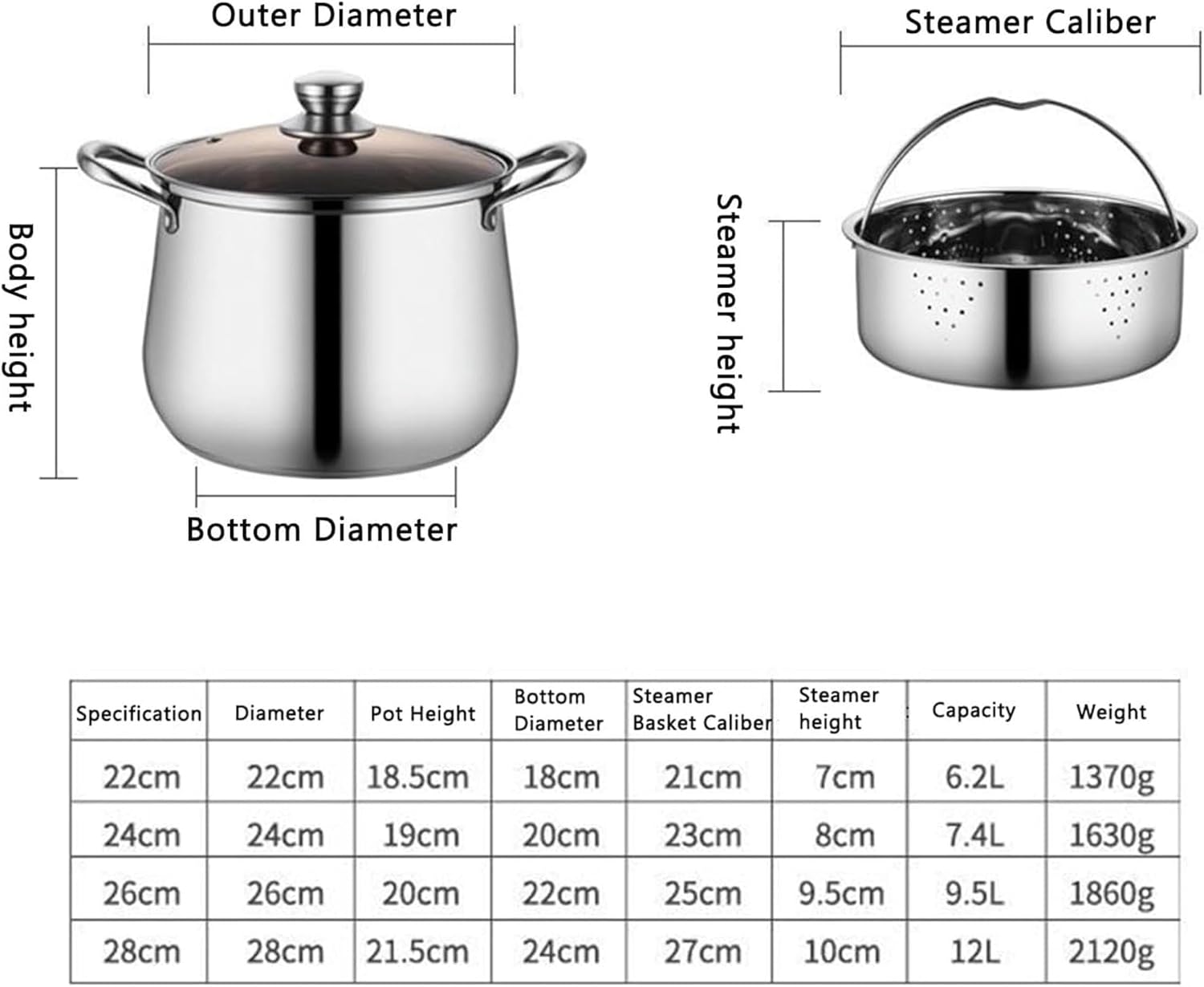 Stainless Steel Seafood Steamer Pot