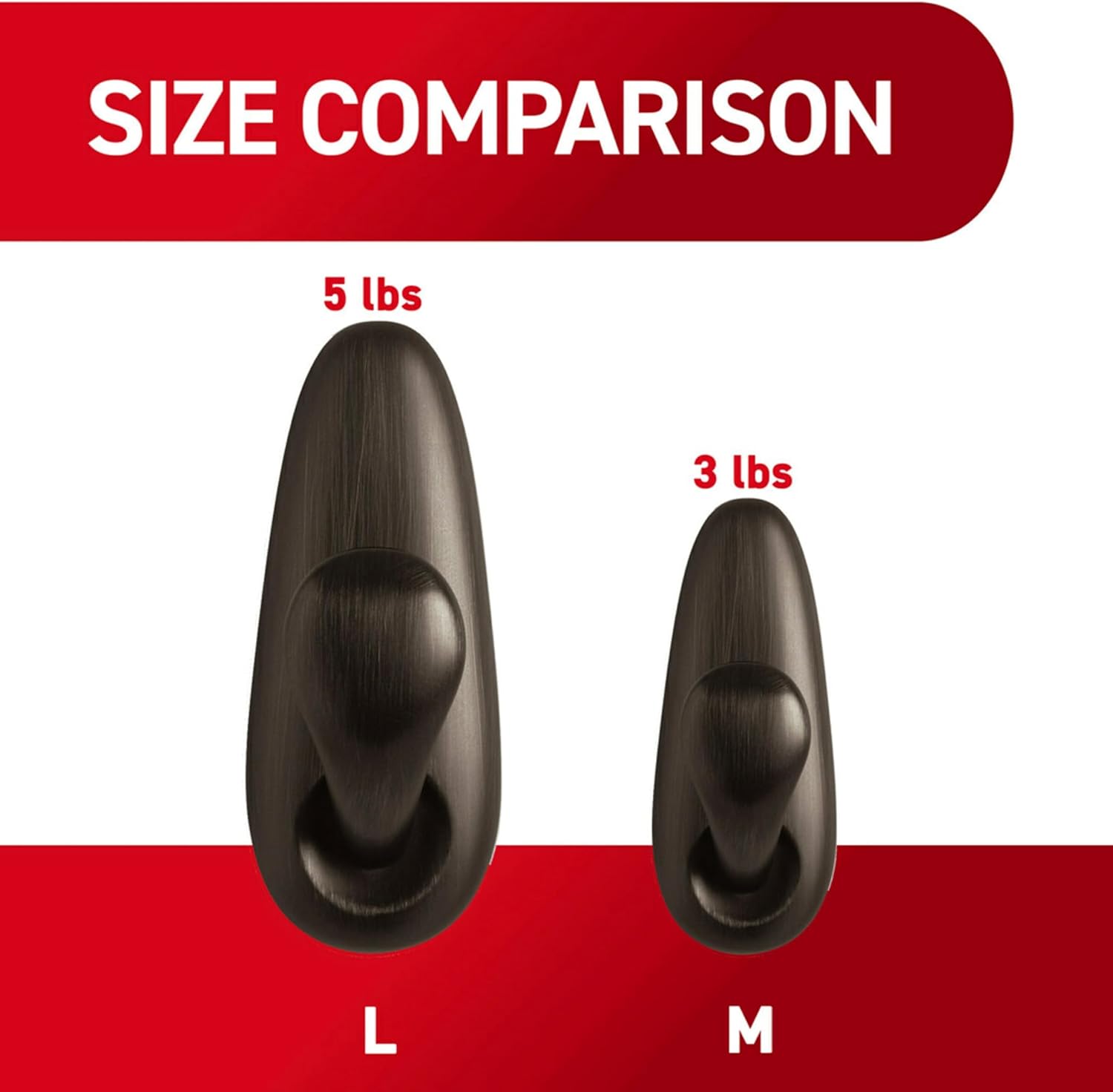Command Style 5lb Large Brushed Nickel Metal Hooks