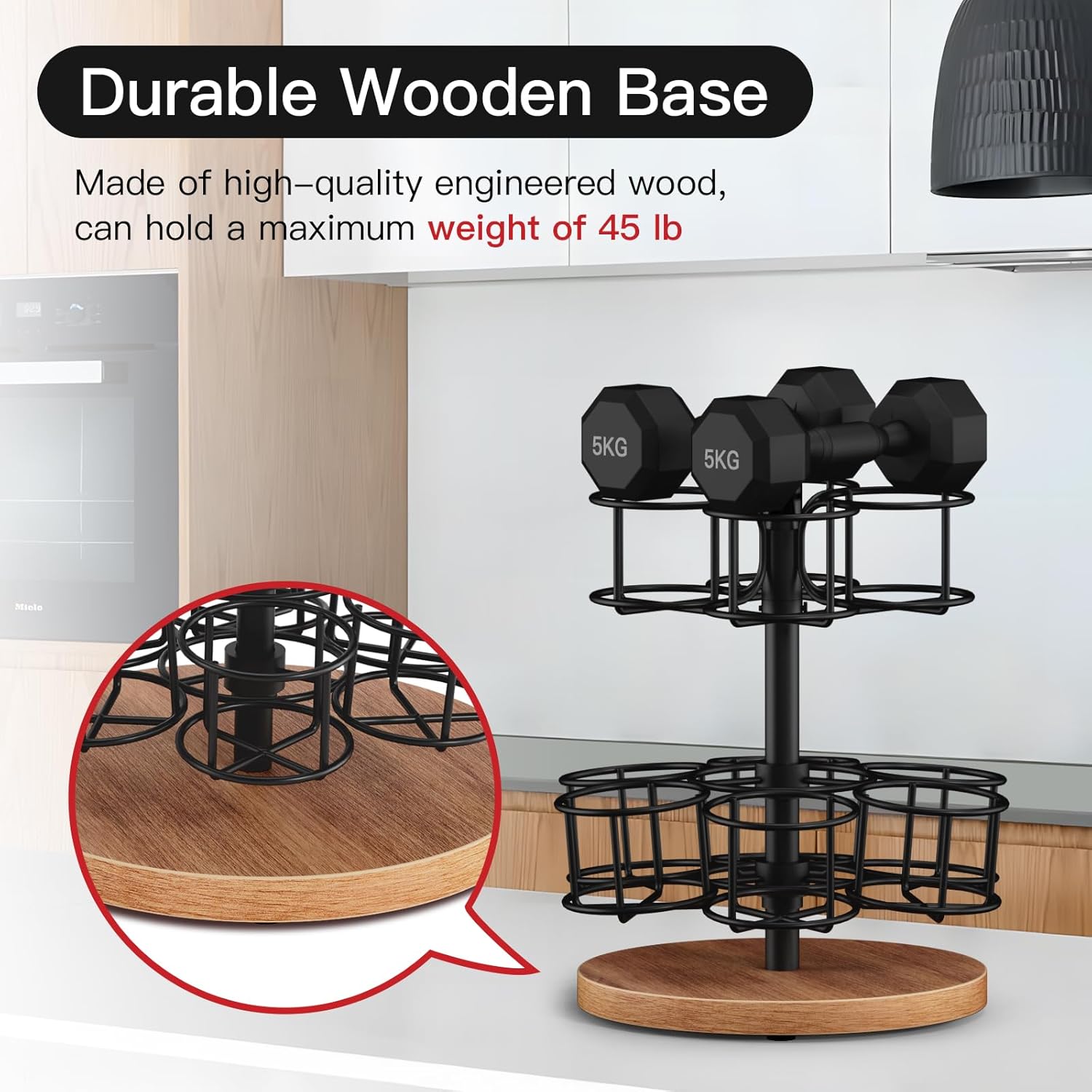 AF Onto 2-Tier Rotating Mason Jar Rack