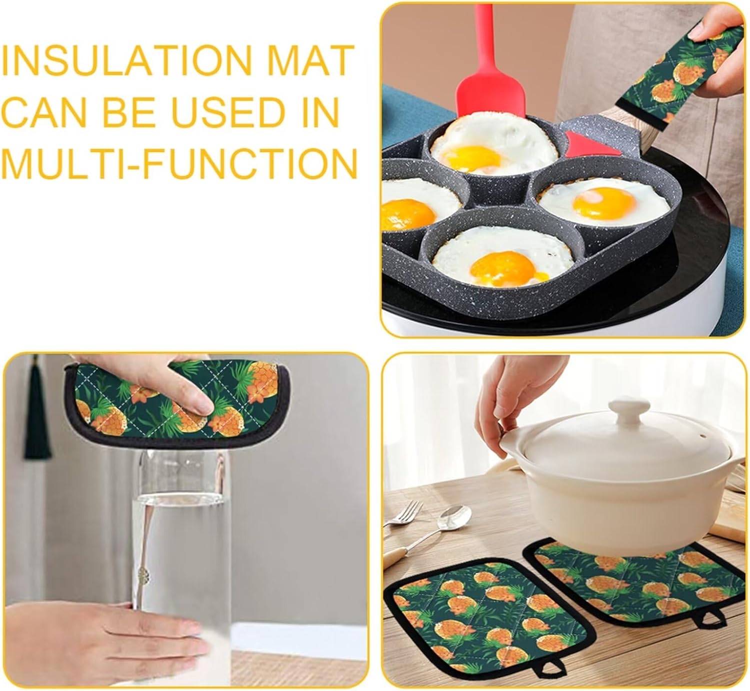 Safe Halloween Black Cat Kitchen Potholders