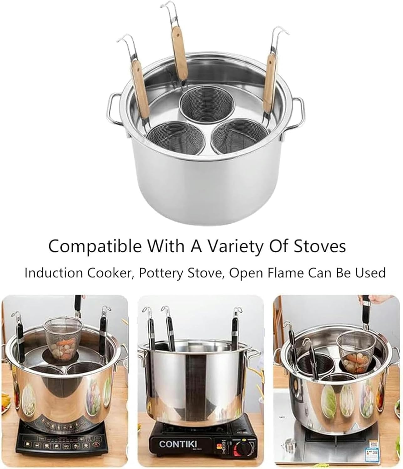 AtreX Stainless Steel Pasta Cooker Set - Perfect for Home Kitchen