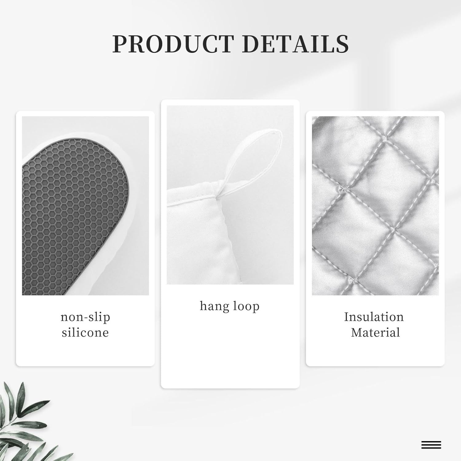 HILLBACK Oven Mitts and Pot Holders Set - Heat Resistant Kitchen Essentials