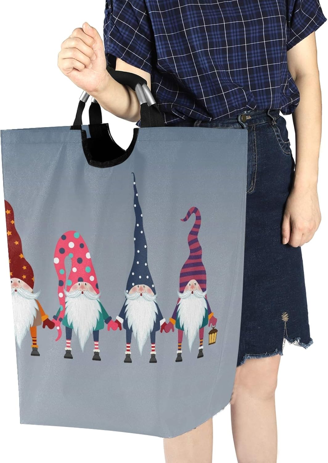 Foldable Christmas Gnomes Laundry Basket
