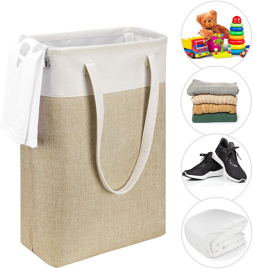 BKGOO Collapsible Laundry Basket with Handles for Storage