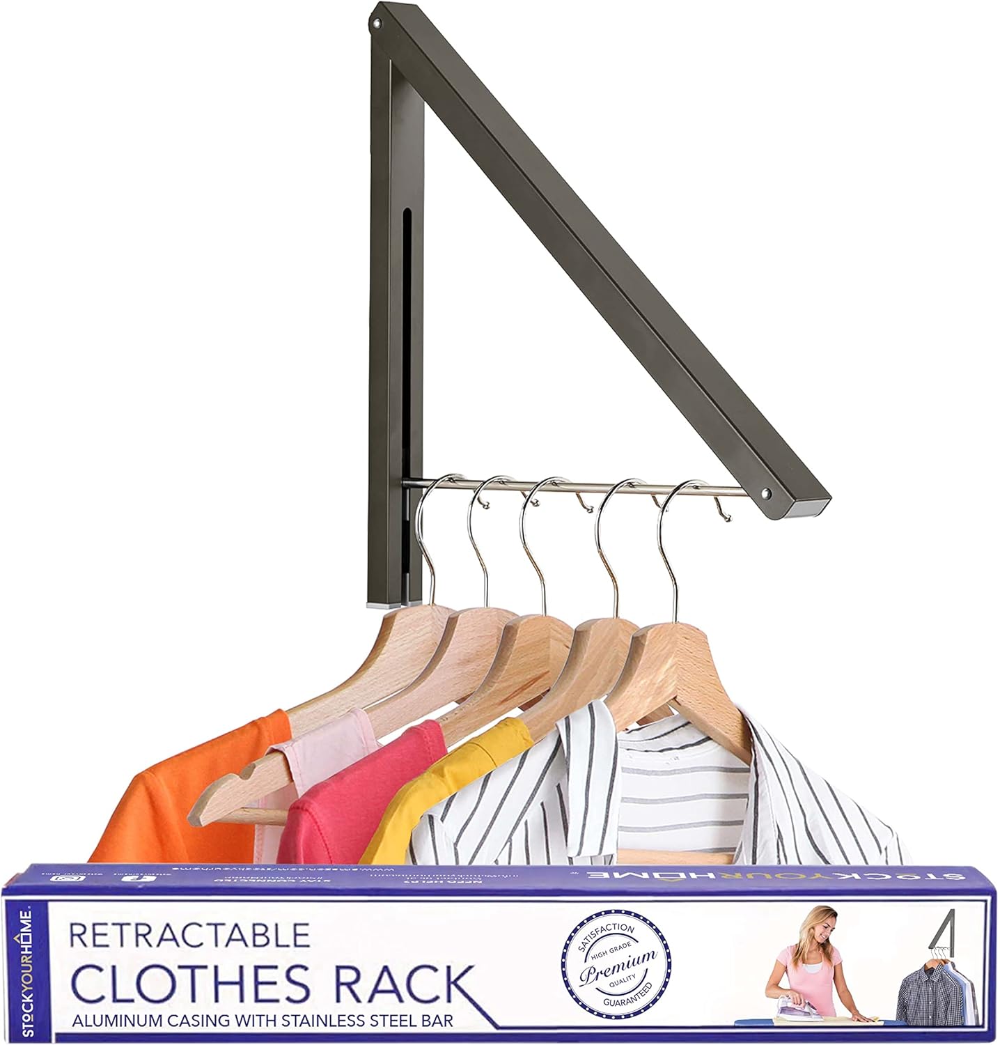 Foldable Wall-Mounted Clothing Hanger