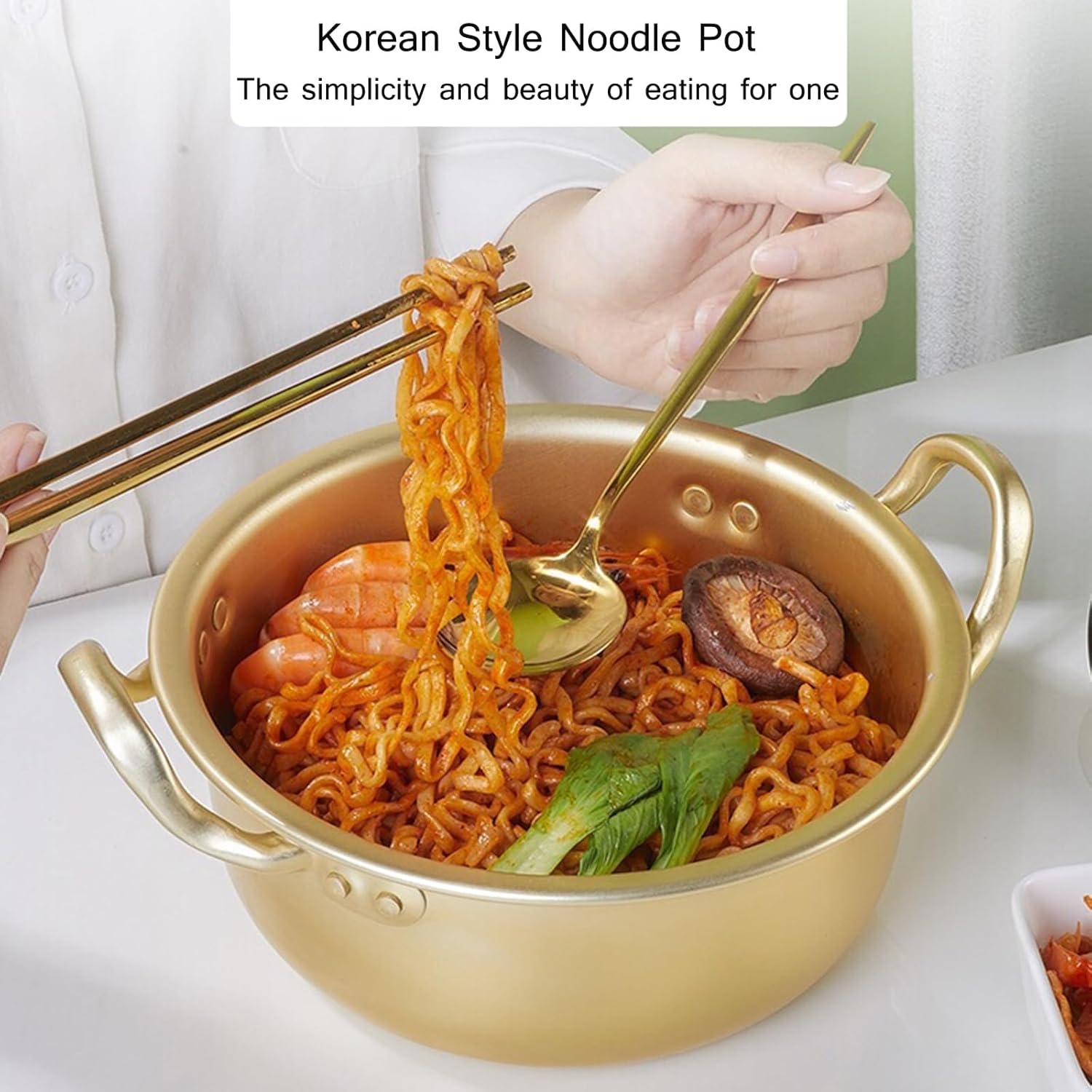 Korean-Inspired 14cm alumined paella pan for quick and authentic cooking