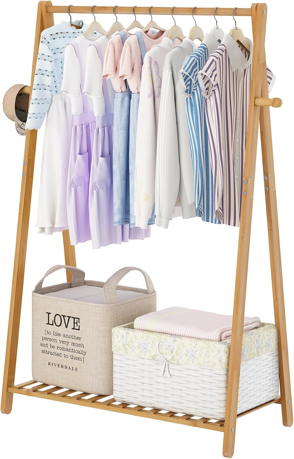 Space-Saving Small Clothes Hanging Rack for Kids and adults