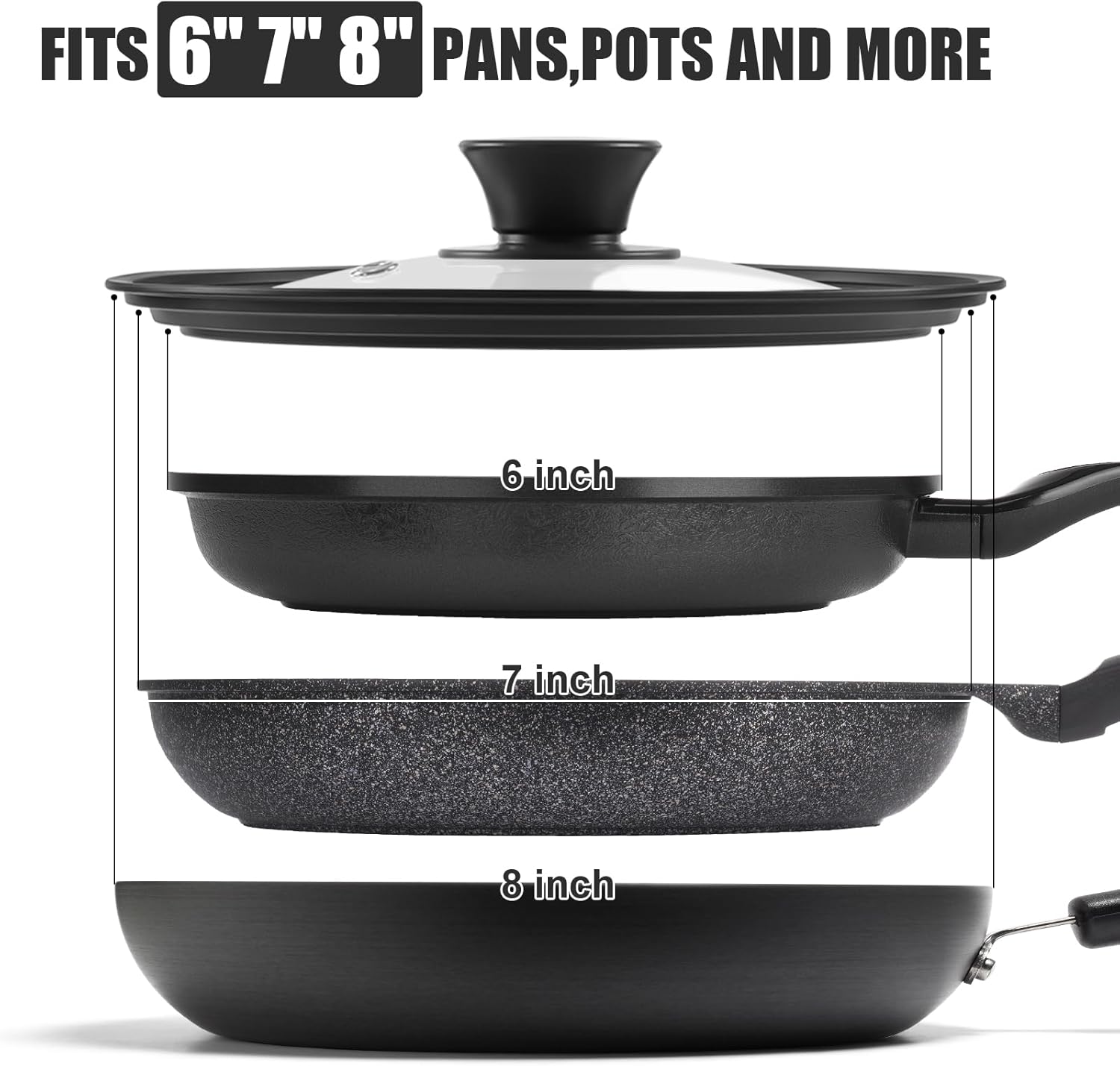 Universal Lid for Cookware - silicone replacement for glass lids