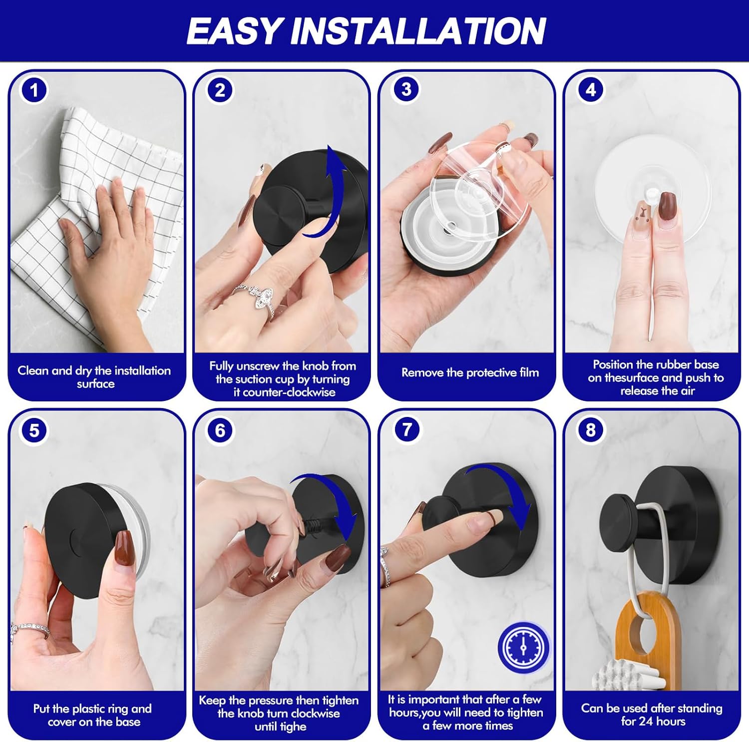 suction cup hooks for bathroom window glass Bowntik 2-packs