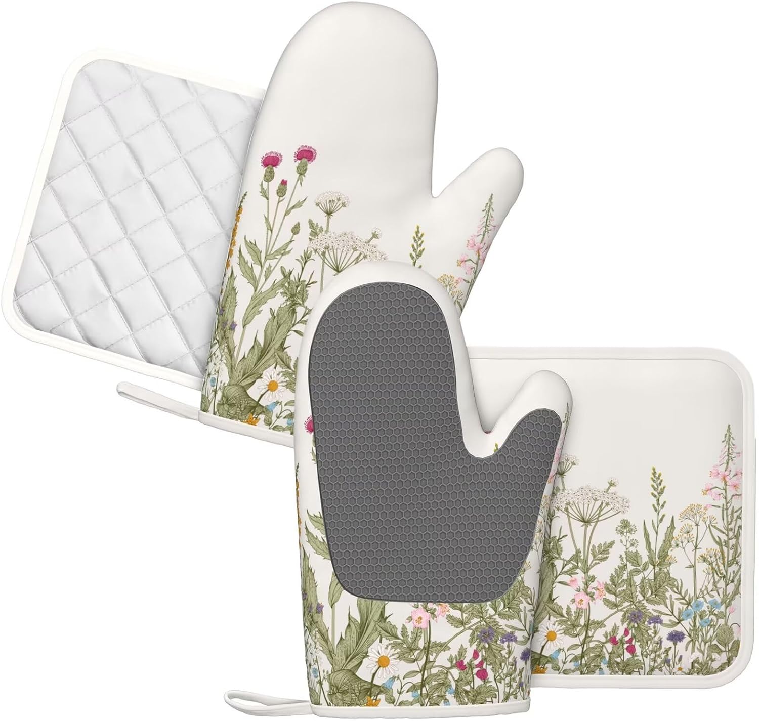 Wildflower Oven Mitts Set