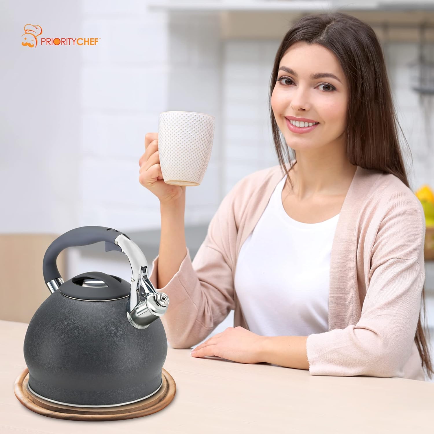 Priority Chef 1810 Steel Tea Kettle