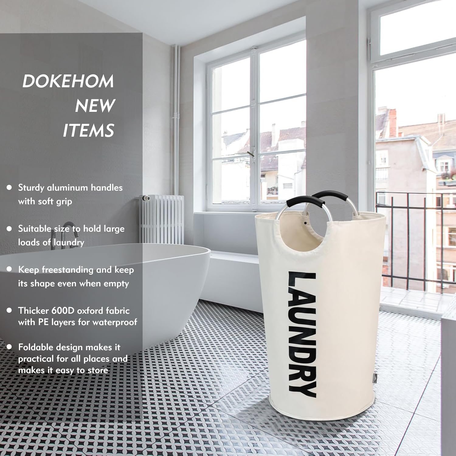 Ergonomic Folding Laundromat Collapsible Laundry Bag