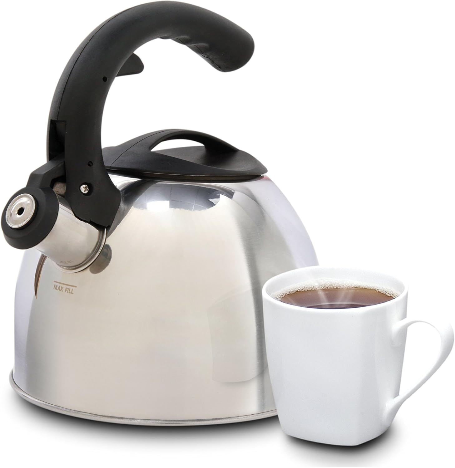Mr Coffee Gibson Steamline Tea Kettle 2 Quarts Stainless Steel Hand Wash