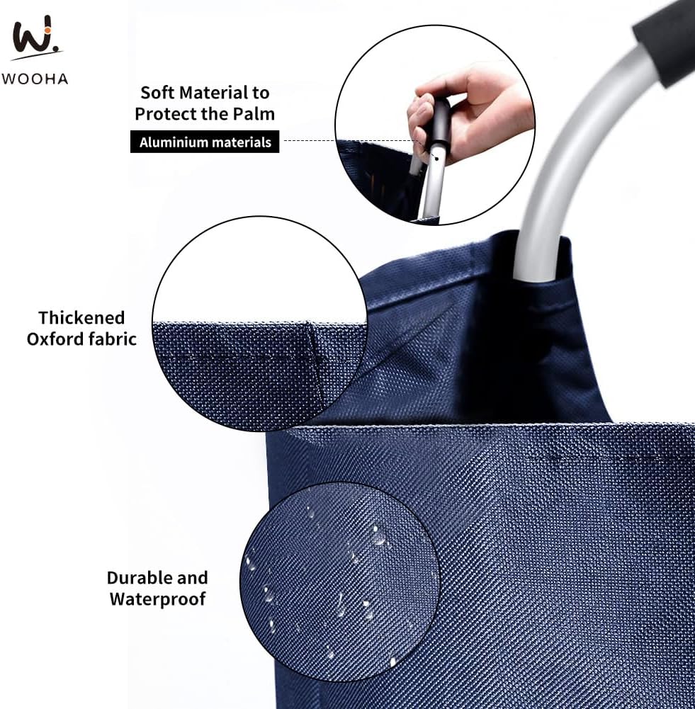 WOOHA 125L Collapsible Laundry Hamper for Bedroom Closet Bathroom