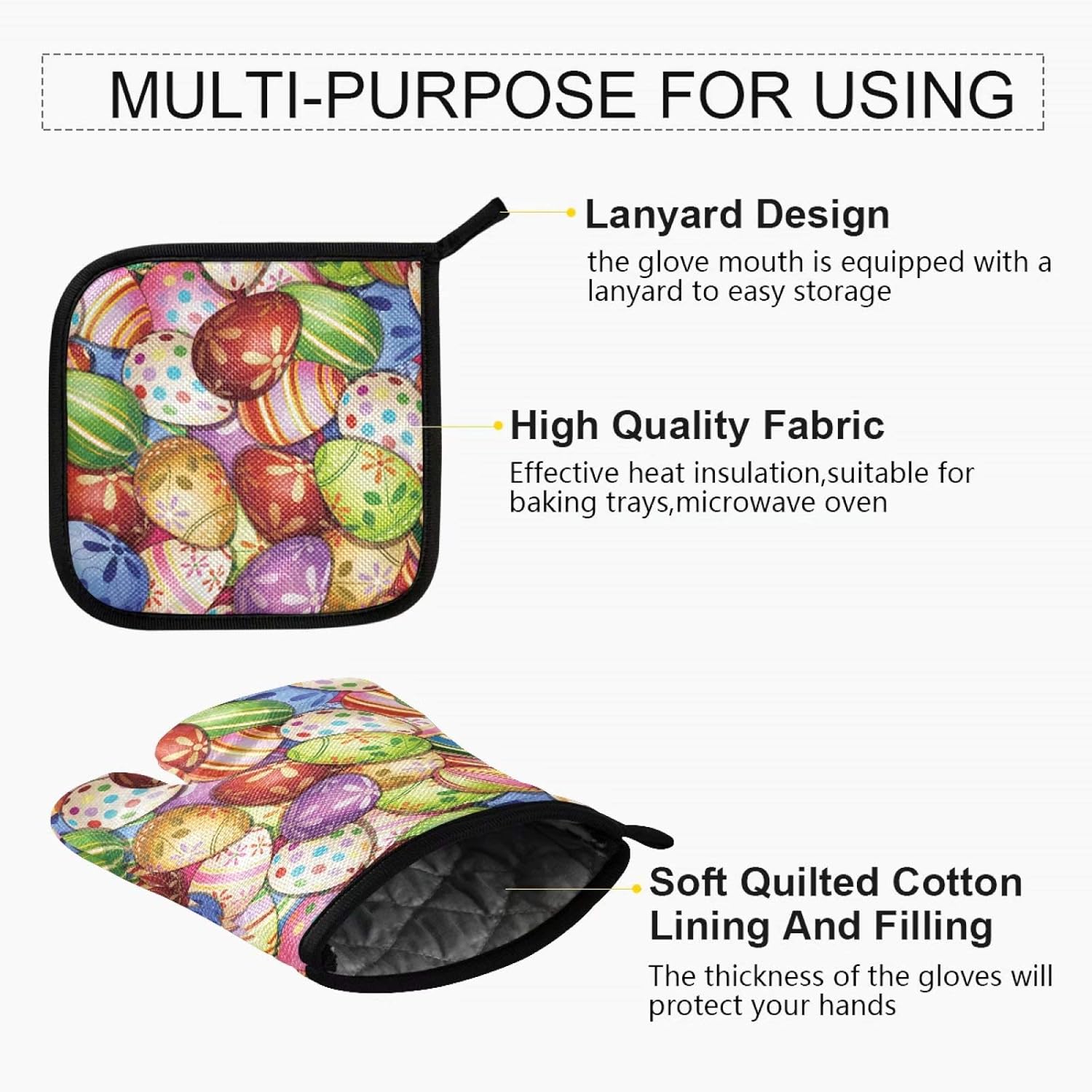 Oven Mitt Potholder Set