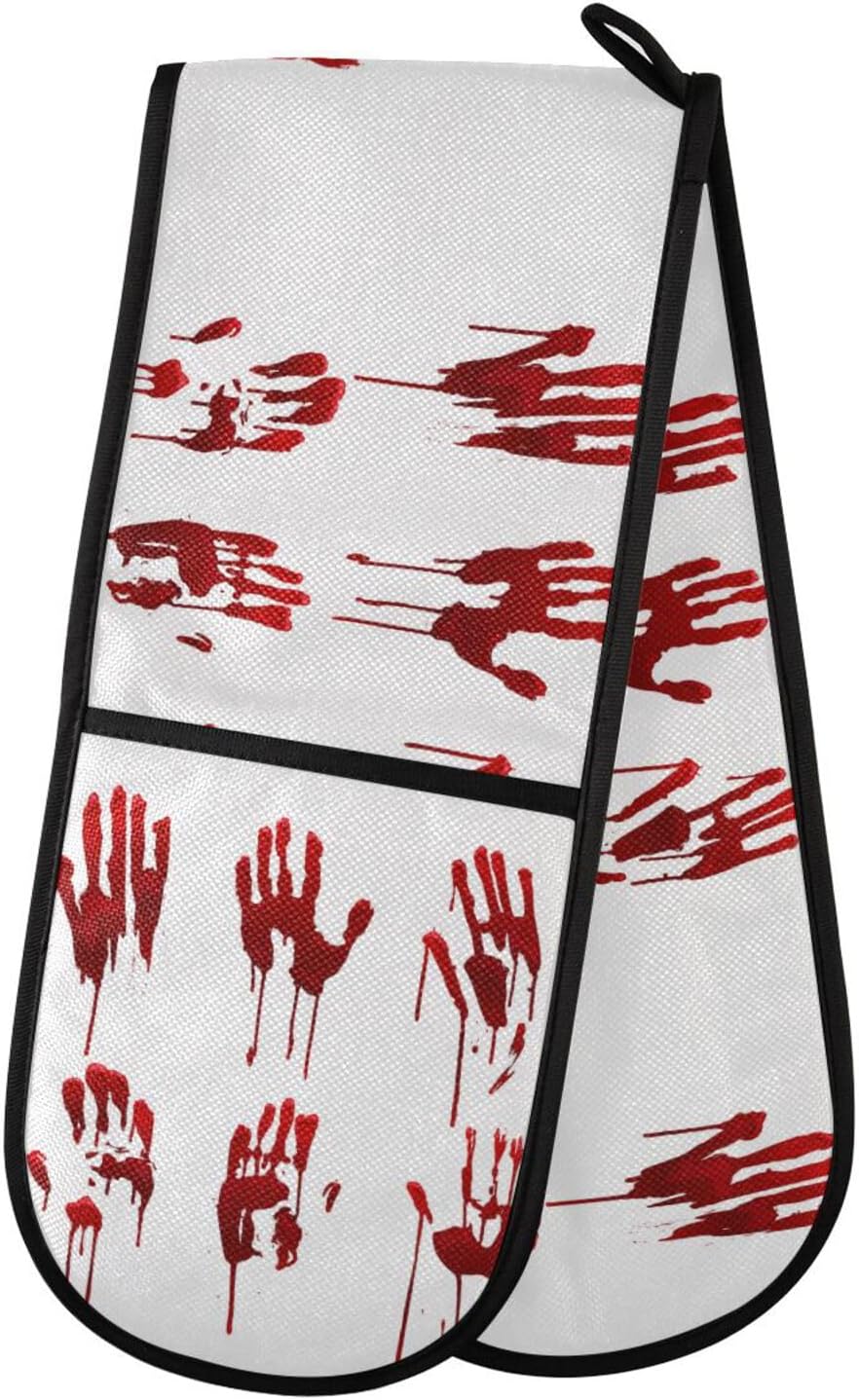Fygkpt Bloodied Halloween Oven Mitts Set