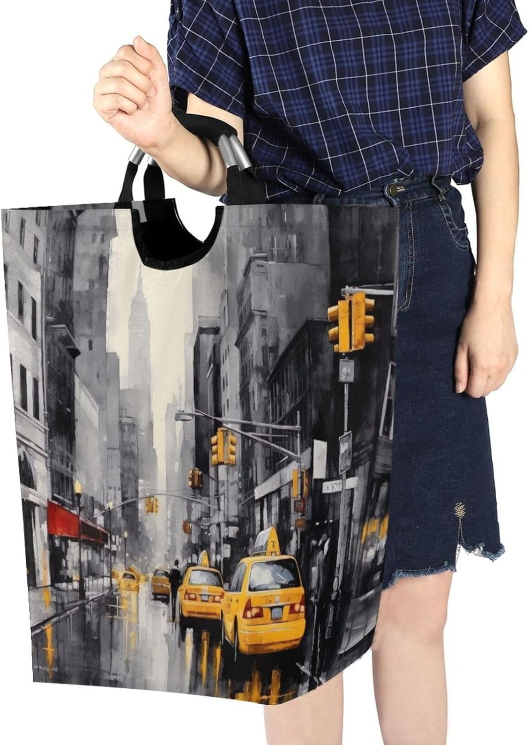 Kigai Collapsible Laundry Basket Large Waterproof Portable Sturdy