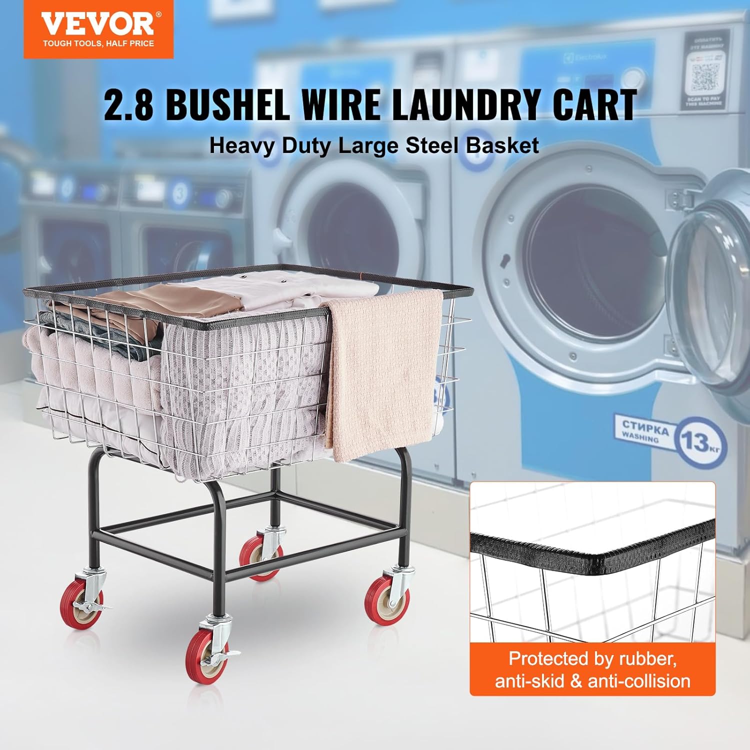 VEVOR Multi-Functional Wire Laundry Cart